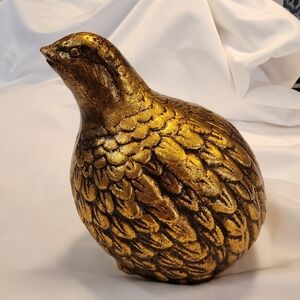 Quail Gold Decorative Figurine
